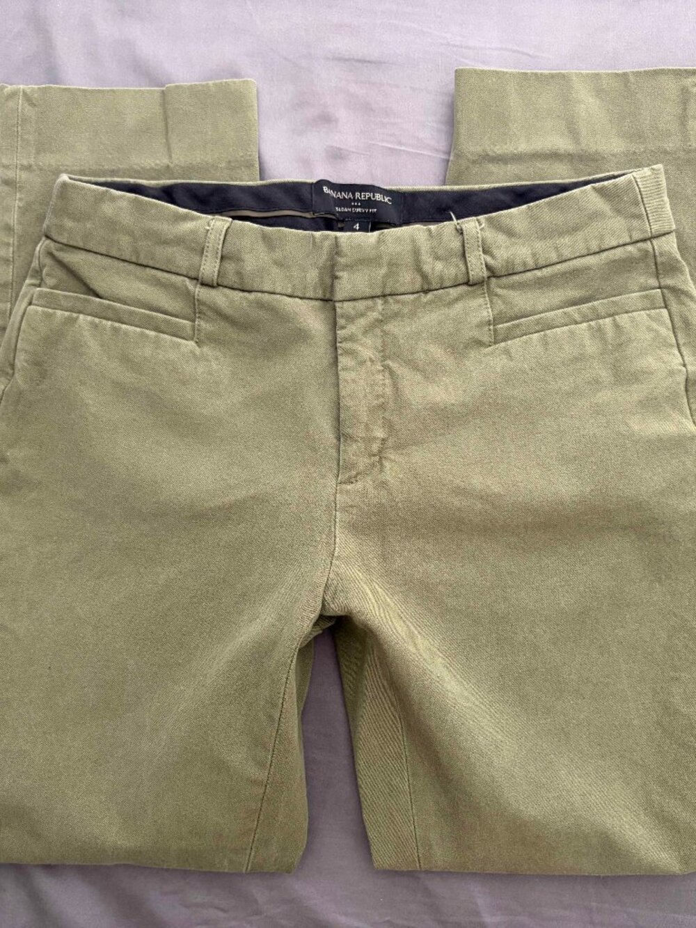banana republic olive sloan curvy fit ankle trousers - 4